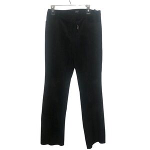 Black real leather brushed lined suede western side whip side stitched pants